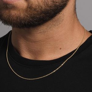 14K Yellow Gold Diamond Cut Luxury Rope Chain Necklace over Real Silver